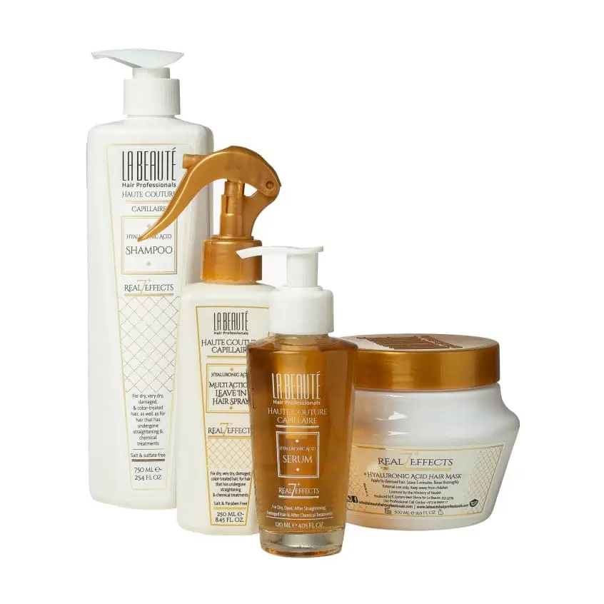 מארז/ ערכה היאלורונית HYALRONIC ACID לטיפוח ושיקום השיער- לה בוטה La beaute