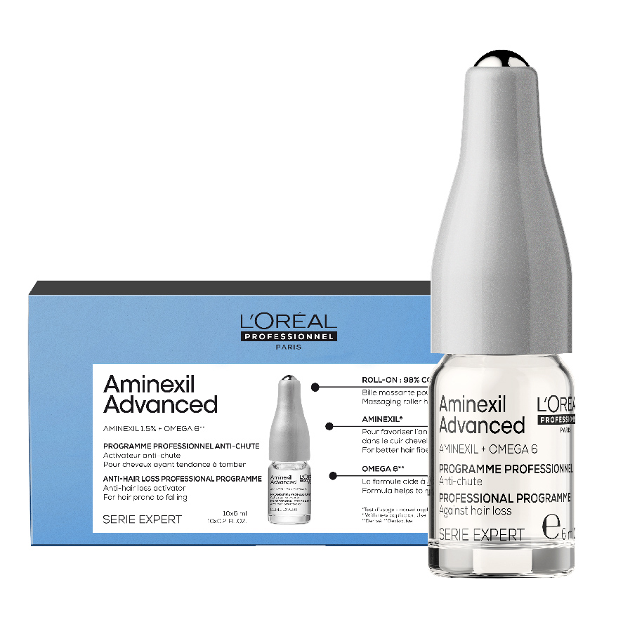 אמפולות נגד נשירה לשיער דליל אמינקסיל 10 יח'- לוריאל LOREAL