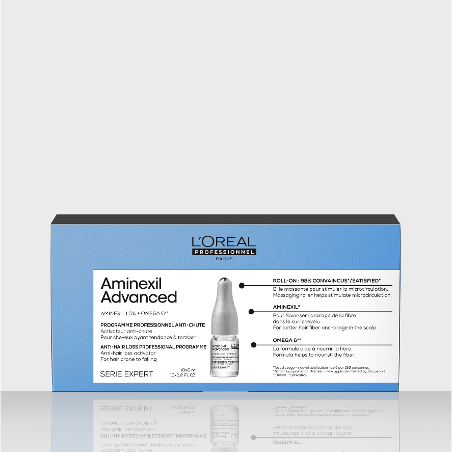 אמפולות נגד נשירה לשיער דליל אמינקסיל 10 יח'- לוריאל LOREAL – תמונה 3