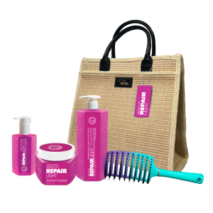 ערכת אבסולוט ריפייר לייט שמפו, מסכה, סרום ומברשת - אוקטן פרל OCTAN PEARL