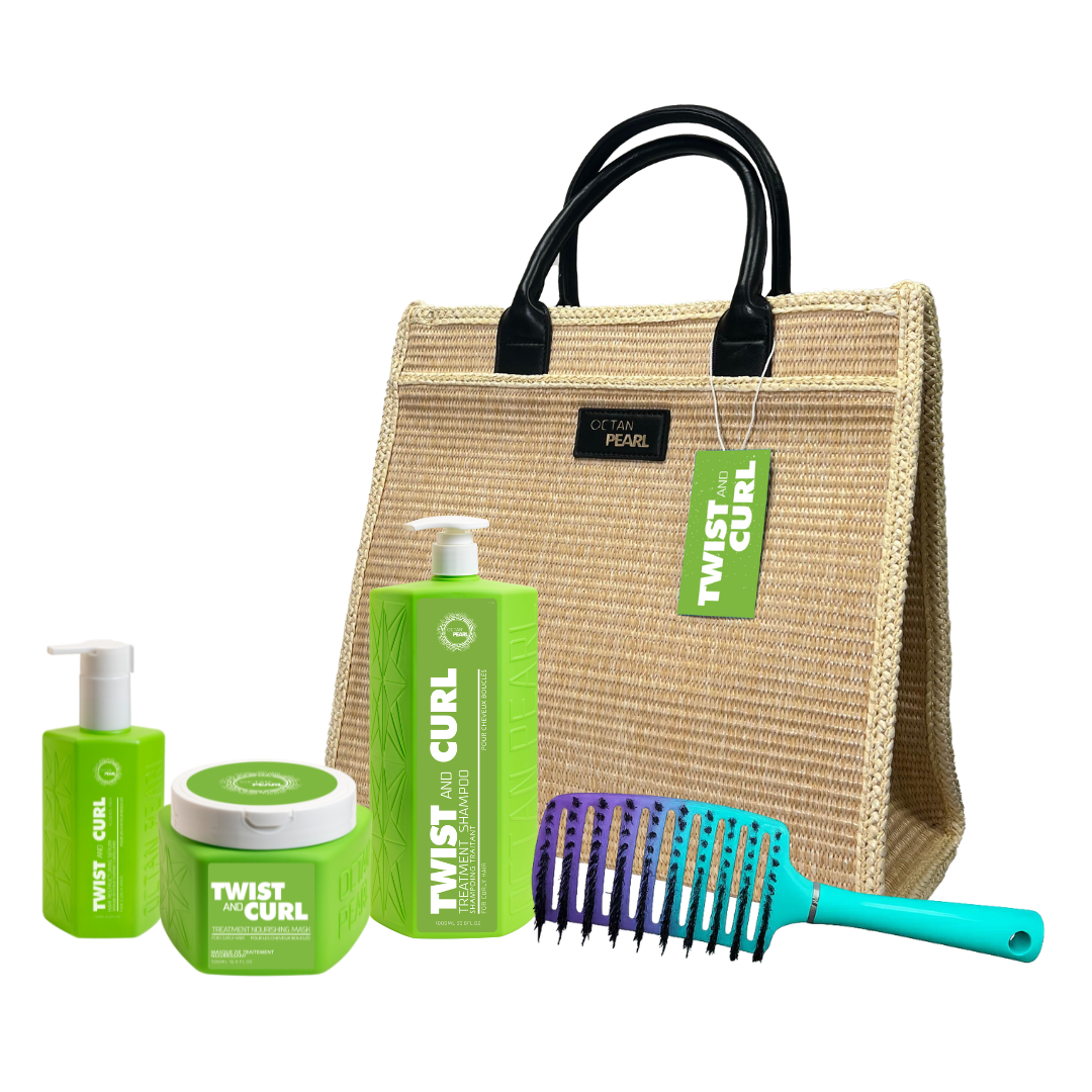 ערכת טוויסט אנד קרל שמפו, מסכה, סרום ומברשת - אוקטן פרל OCTAN PEARL