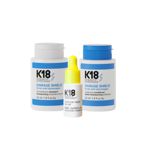 מארז שמפו, מרכך ושמן מוקטנים - K18