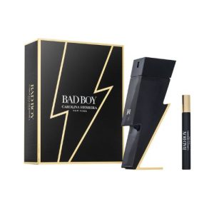 באד בוי מארז 2 חלקים אדט לגבר 100 מ"ל + בושם מוקטן 10 מ"ל - קרולינה הררה - Carolina Herrera - Bad Boy 2PCS EDT For Men 100ML + Mini 10ML