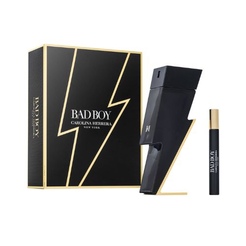 באד בוי מארז 2 חלקים אדט לגבר 100 מ"ל + בושם מוקטן 10 מ"ל - קרולינה הררה - Carolina Herrera - Bad Boy 2PCS EDT For Men 100ML + Mini 10ML