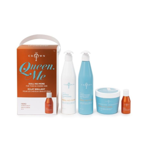 מארז דה קראון לשיער עבה שמפו+מסכה+מרכך+סרום- דה קראון - THE CROWN