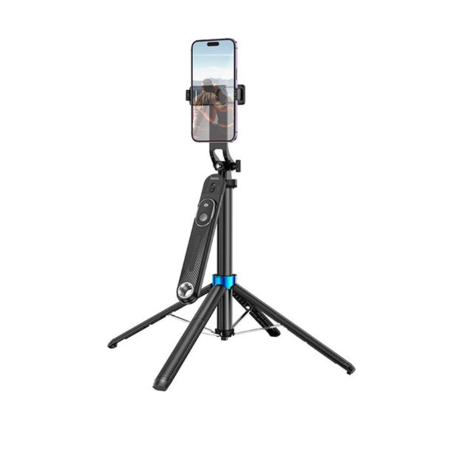 חצובה 4 רגליים 1.75 מטר מוט סלפי עם שלט רחוק Bluetooth דגם HOCO K22