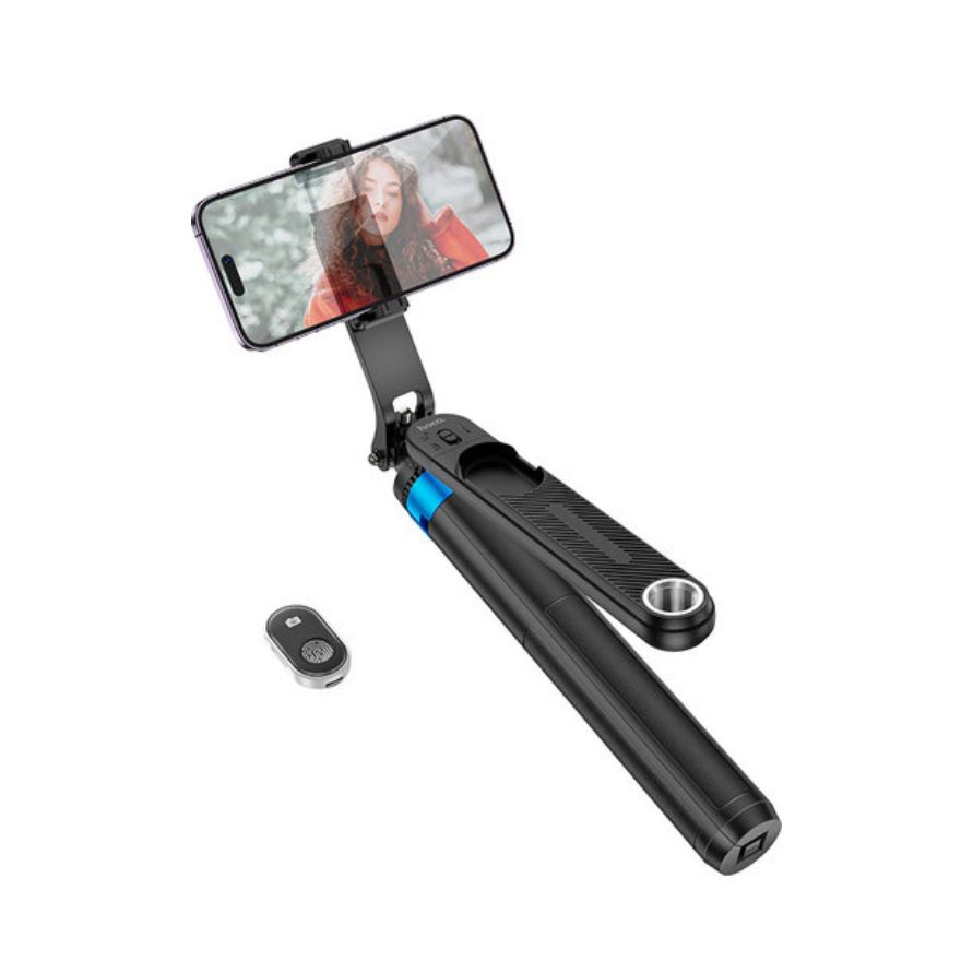 חצובה 4 רגליים 1.75 מטר מוט סלפי עם שלט רחוק Bluetooth דגם HOCO K22 – תמונה 4
