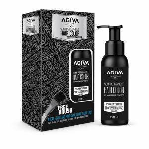 צבע לשיער חצי קבוע Agiva Semi Permanent Hair Color – Black 125ml אגיבה