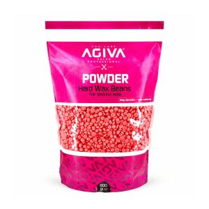 פתיתי שעווה ורוד אגיבה 800 גרם Agiva Hard Wax Beans בגרסת Powder Pink