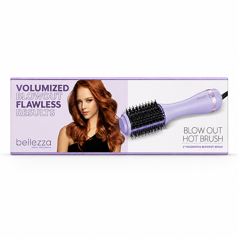 מברשת פן חשמלית Bellezza BZA-HABRSH2-PUR-M - צבע סגול