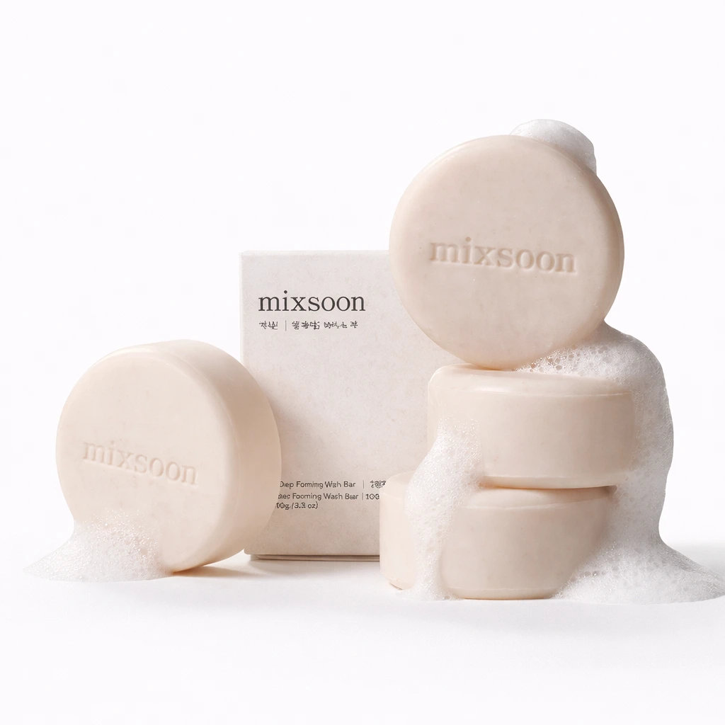 סבון פנים אורז מוקצף MIXSOON Foaming Rice Bar – 