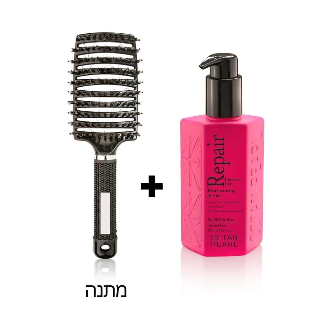 סרום ריפייר 125 מ"ל ומברשת מתירה קשרים מתנה - אוקטן פרל OCTAN PEARL