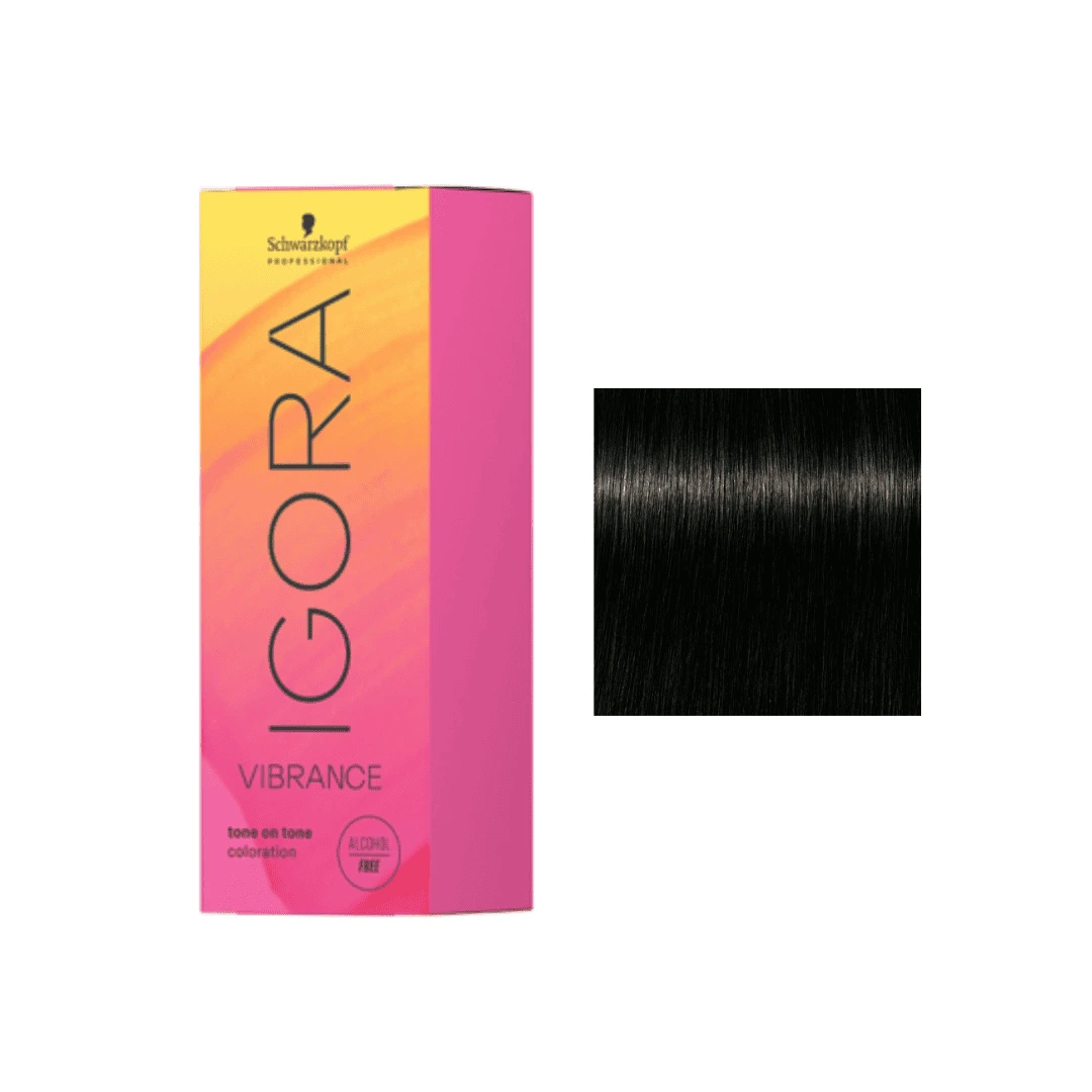 צבע לשיער מספר 1-0 - איגורה ויברנס שוורצקופף IGORA VIBRANCE SCHWARZKOPF