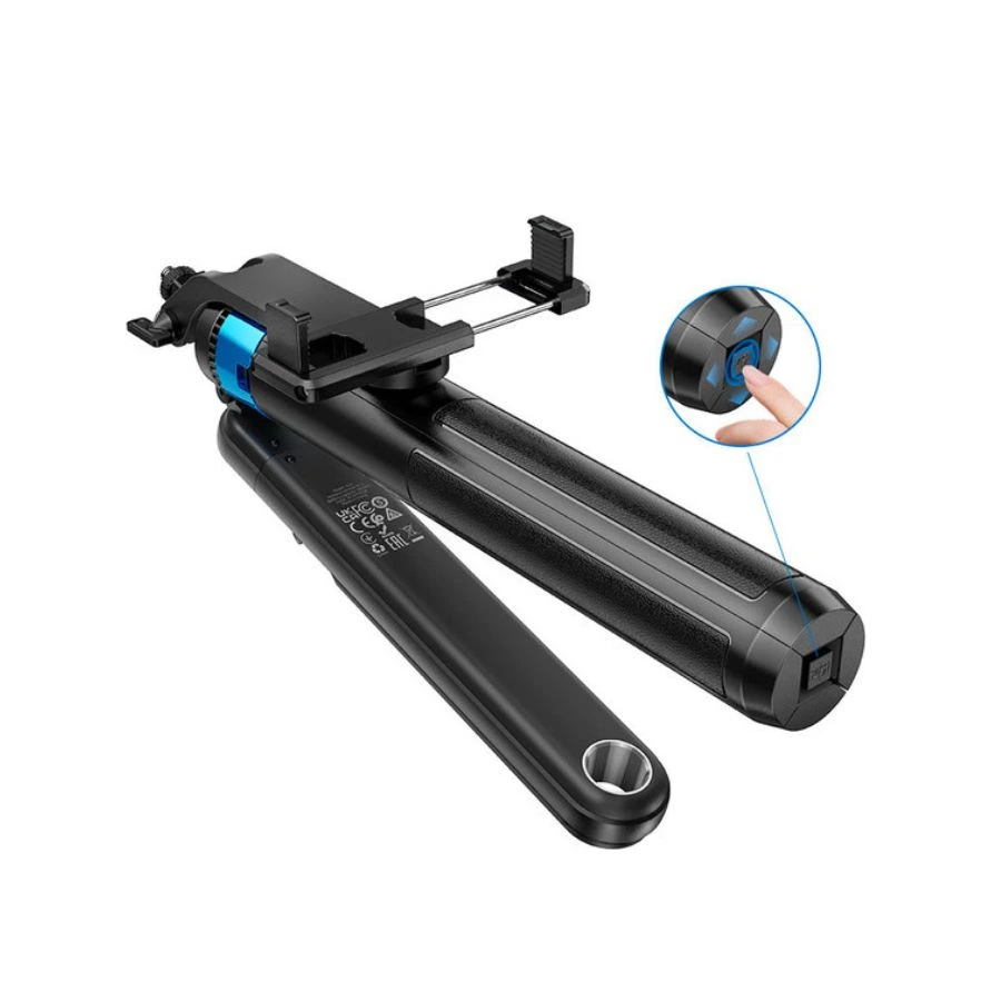 חצובה 4 רגליים 1.75 מטר מוט סלפי עם שלט רחוק Bluetooth דגם HOCO K22 – תמונה 3