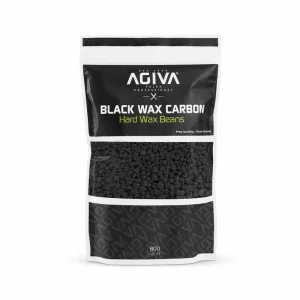 פתיתי שעווה שחורה אגיבה 800 גרם Agiva Hard Wax Beans Carbon