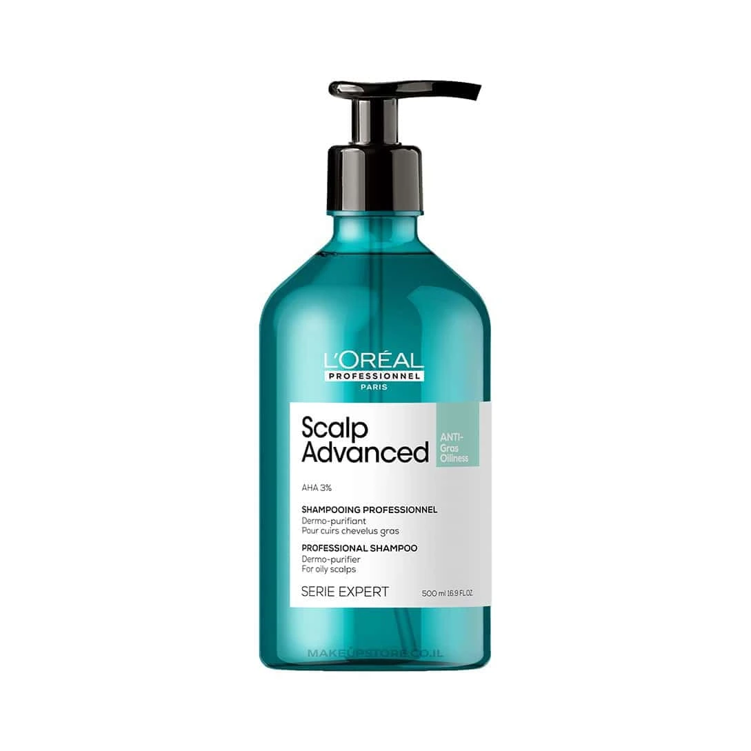 שמפו סקאלפ אדבנסט לשיער שומני 500 מ"ל - לוריאל LOREAL