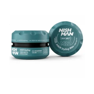 ווקס סיבי מט במרקם מלח ים M12 Sea Salt Fibre- נישמן NISHMAN