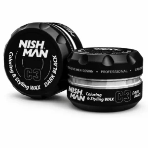 ווקס צבע זמני ועיצוב לשיער שחור כהה C3- נישמן Nishman