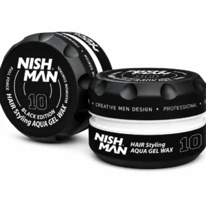 ווקס ג'ל על בסיס מים מס' 10 Black Edition- נישמן NISHMAN