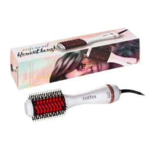 מברשת פן חשמלית אינפא רד Infrared צבע לבן- קורטקס CORTEX
